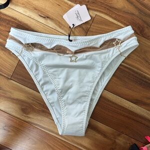 Agent Provocateur STASIA BIKINI BRIEF Bottom w/Gold Star Chain orig. Price $395.